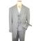 Steve Harvey Collection Light Grey/Yellow Stripes Super 100's Merino Wool Vested Suit 91440